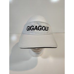 Gigagolf Custom Clubs Golf Visor Hat Cap White Adjustable Embroidered Logo